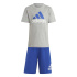 Conjunto adidas Essentials Logo Cinza Infantil