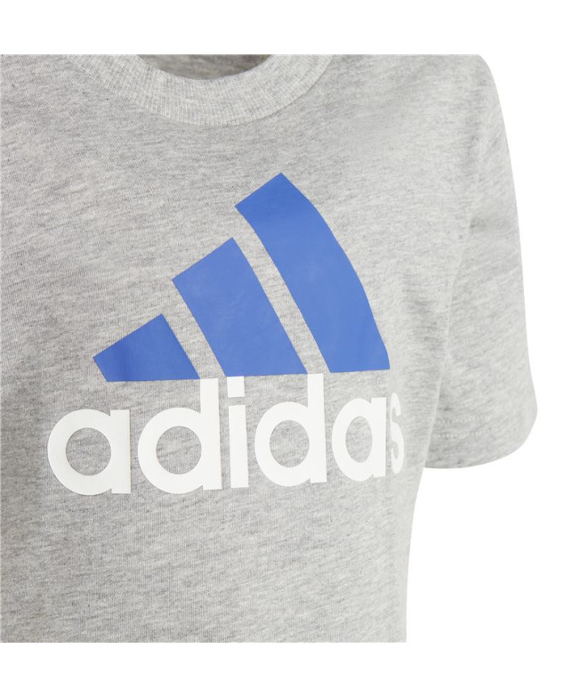 Conjunto adidas Essentials Logo Cinza Infantil