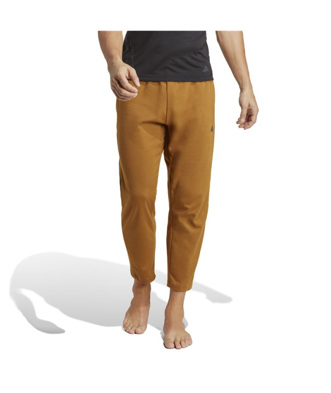 Calça de Yoga adidas Base Training Marrom Homem