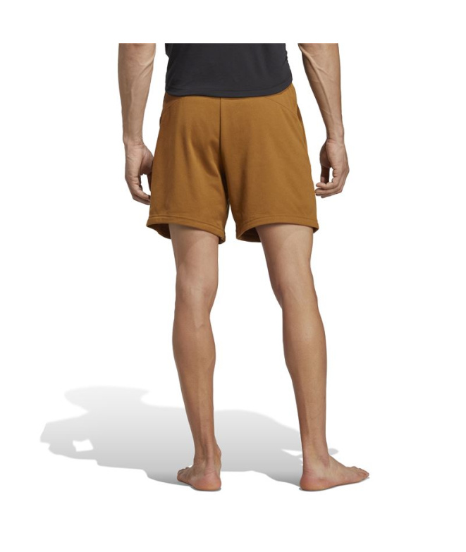 Calça de Fitness adidas Yoga Basert Marrom Homem