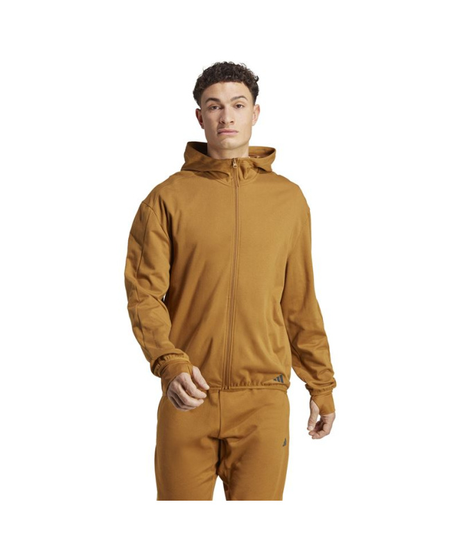 Casaco de Yoga adidas Base Training Marrom Homem