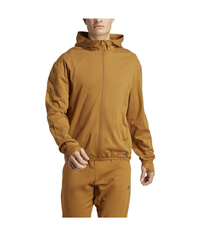 Casaco de Yoga adidas Base Training Marrom Homem