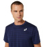 Camiseta de Tênis ASICS Court Stripe Homem Marinho