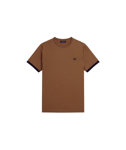 T-shirt Fred Perry Ringer marron Homme