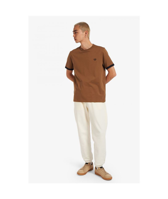 Camiseta Fred Perry Ringer marrom Homem
