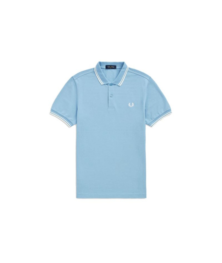 Camisa Fred Perry Twin Tipped Azul Homem