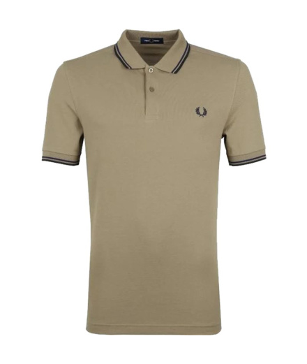 Polo Fred Perry Twin Tipped marrom Homem