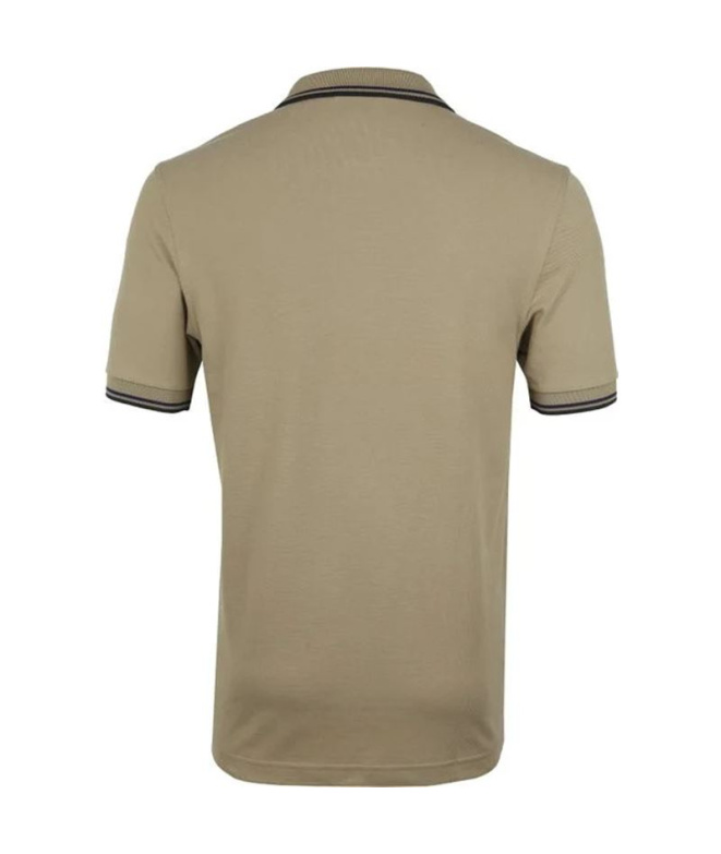 Polo Fred Perry Twin Tipped marron Homme