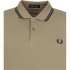 Polo Fred Perry Twin Tipped marron Homme