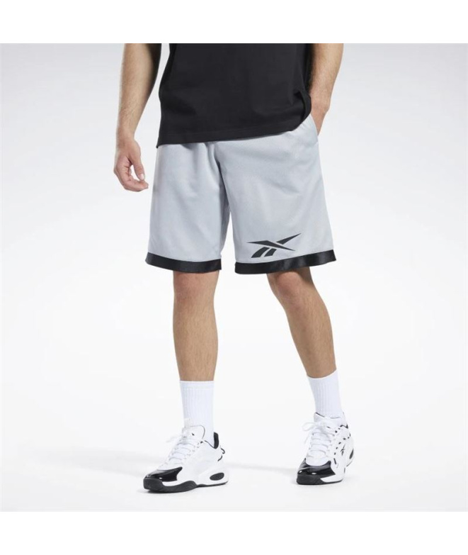 Pantalones Reebok Basketball Mesh Hombre Gris