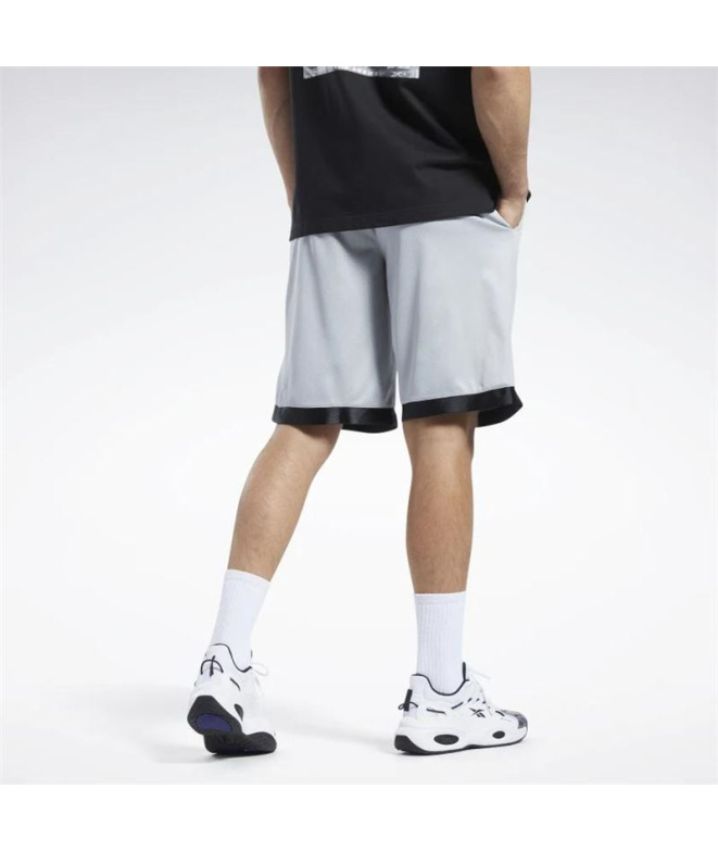 Pantalones Reebok Basketball Mesh Hombre Gris