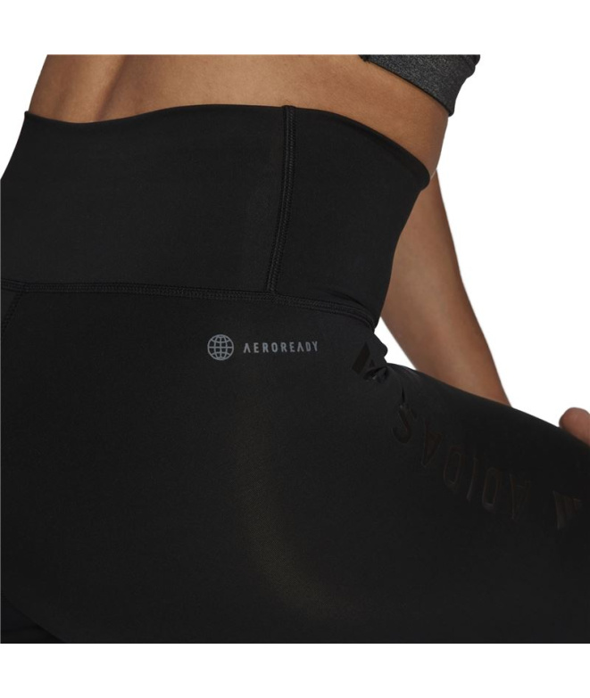 Calça adidas 7/8 Own Colorblock Mulher Black