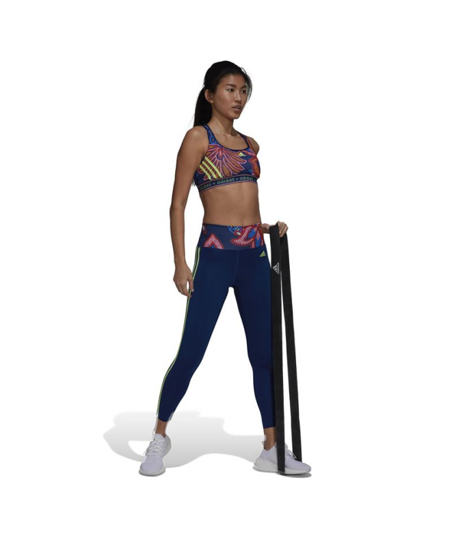 Sutiã esportivo adidas Farm Rio Mulher Azul