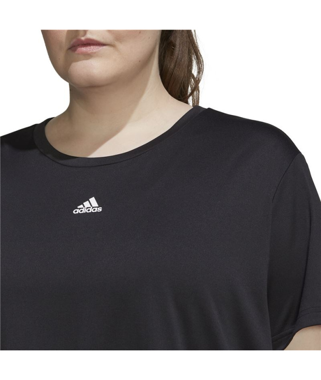 T-shirt adidas AeroReady Studio Loose Cropped Noir