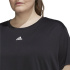 T-shirt adidas AeroReady Studio Loose Cropped Noir