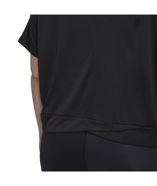 T-shirt adidas AeroReady Studio Loose Cropped Noir