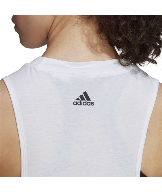 Camiseta adidas AEROREADY Racerback Mujer White