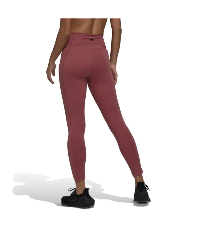 Collants de Yoga adidas Studio 7/8 Rouge Femme