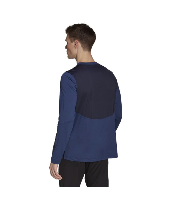 Camiseta adidas Training 1/4-Zip Homem Azul