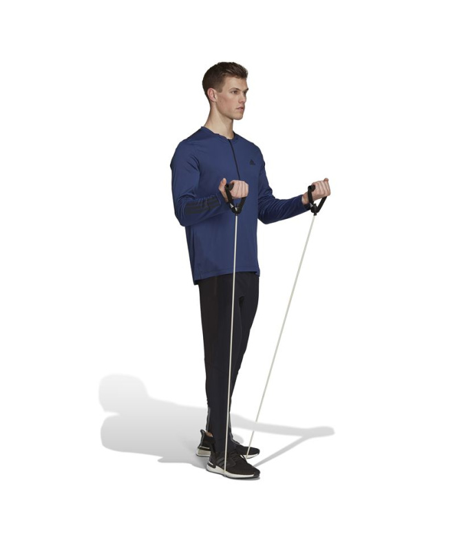 Camiseta adidas Training 1/4-Zip Hombre Blue
