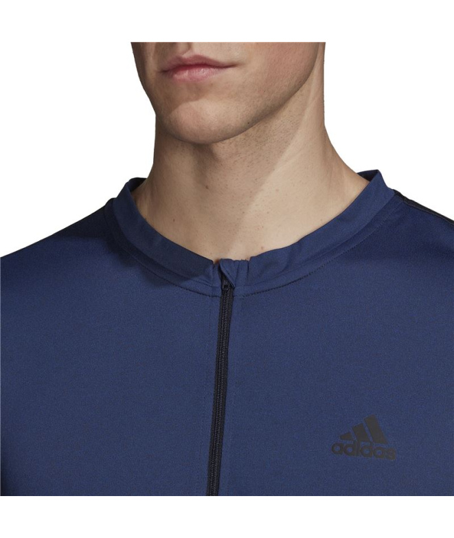 Camiseta adidas Training 1/4-Zip Hombre Blue