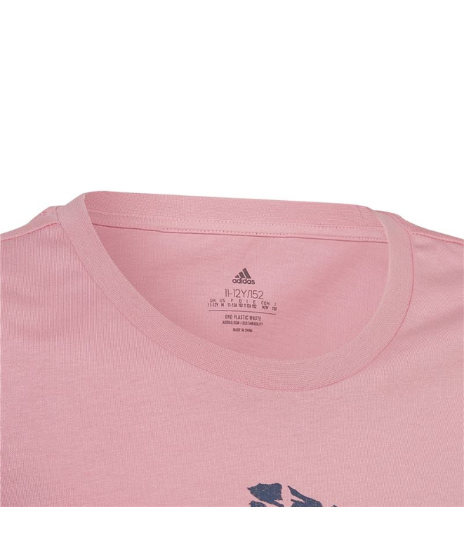 Camiseta adidas Gráfico Menina Rosa