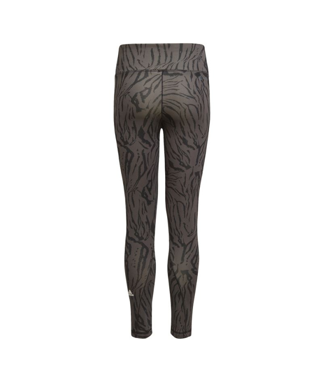 Pantalons adidas 7/8 Sport Animal Print Fille Grey