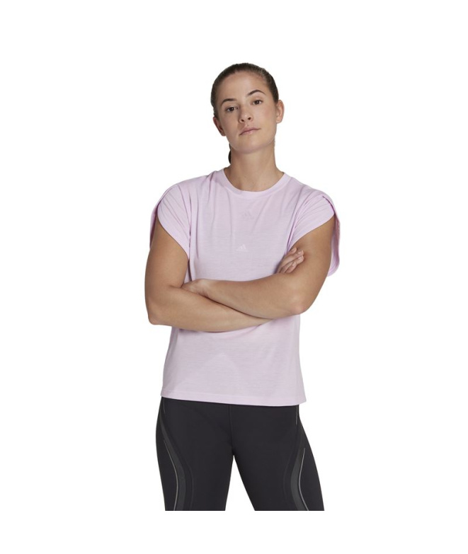 Camiseta de trainning adidas Floral Mulher Lilás