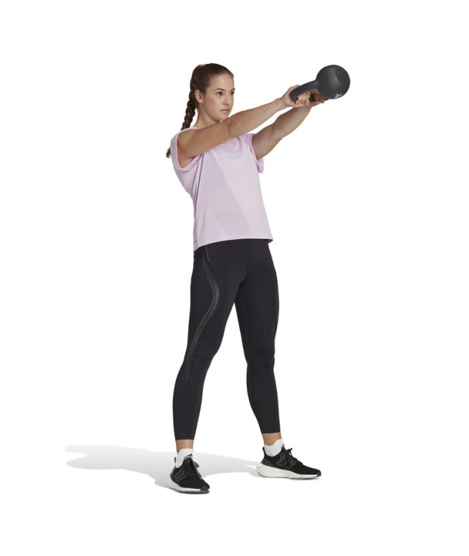 Camiseta de trainning adidas Floral Mulher Lilás
