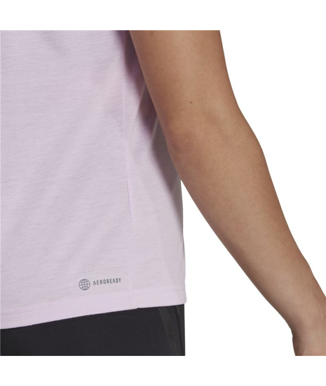 Camiseta de trainning adidas Floral Mulher Lilás