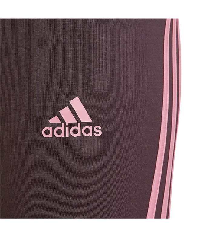 Collants adidas 3 bandes Fille Violet
