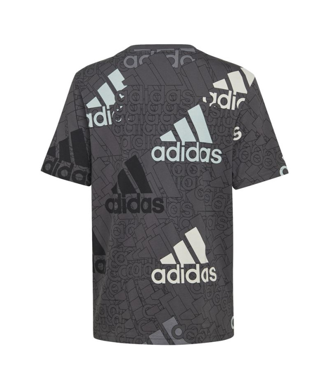 Camiseta adidas Brand Love Infantil Preto