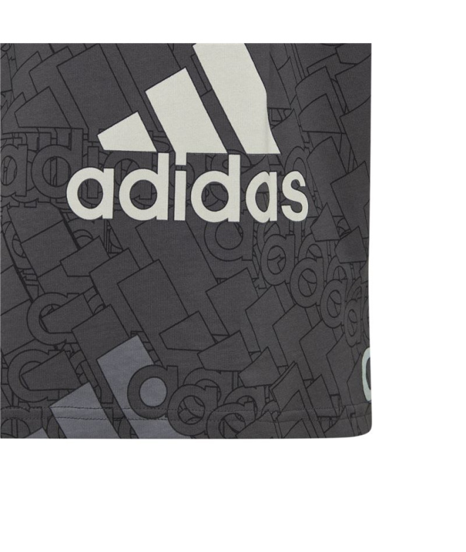 Camiseta adidas Brand Love Infantil Preto