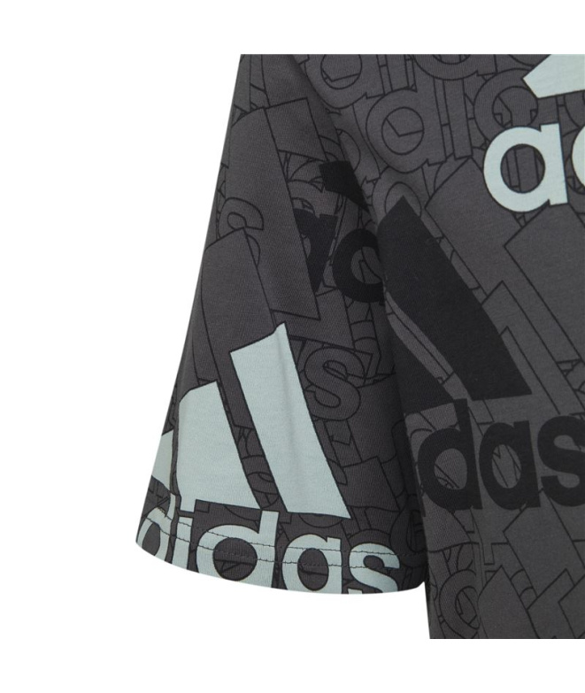 Camiseta adidas Brand Love Infantil Preto