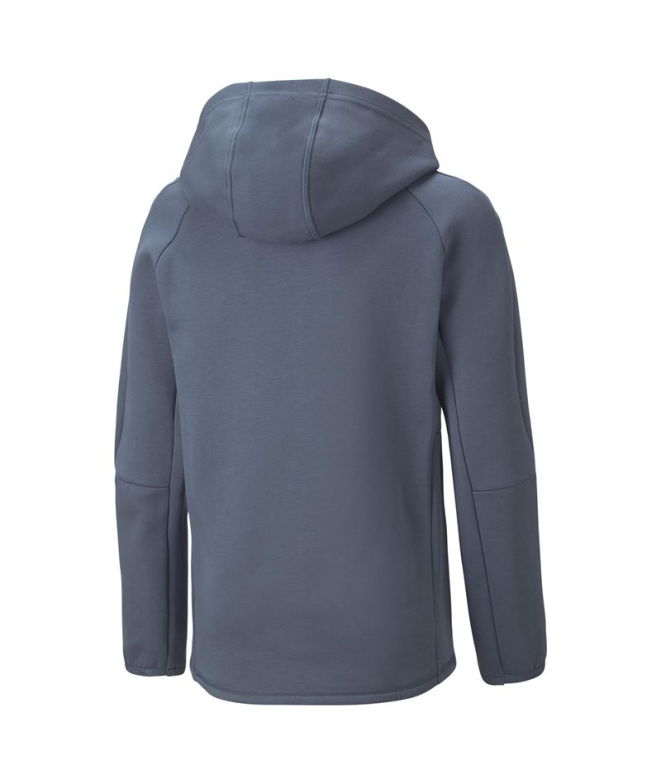 Moletom Puma Evostripe Youth Hoodie Cinza Infantil