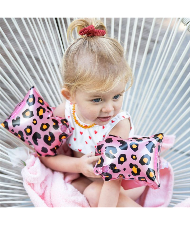 Manguitos Swim Essentials Rose Gold Leopard 0-2...