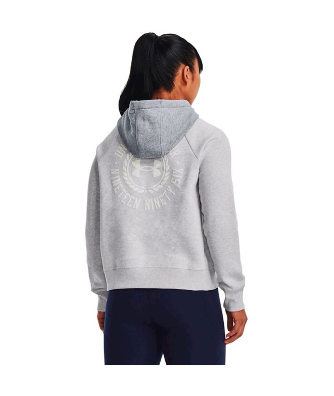 Moletom Under Armour Rival Fleece CB Hoodie Cinza