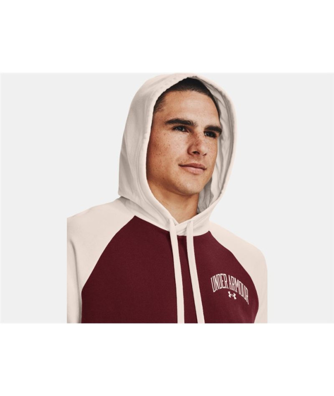Sweat Under Armour Wordmark Colorblock Homme Red