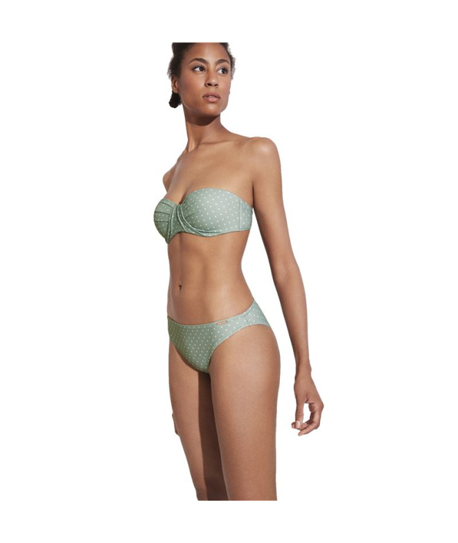 Top biquíni Ysabel Mora Bandeau Copa C Verde