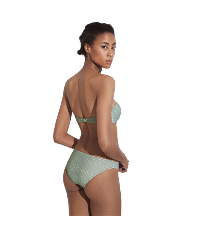 Top biquíni Ysabel Mora Bandeau Copa C Verde