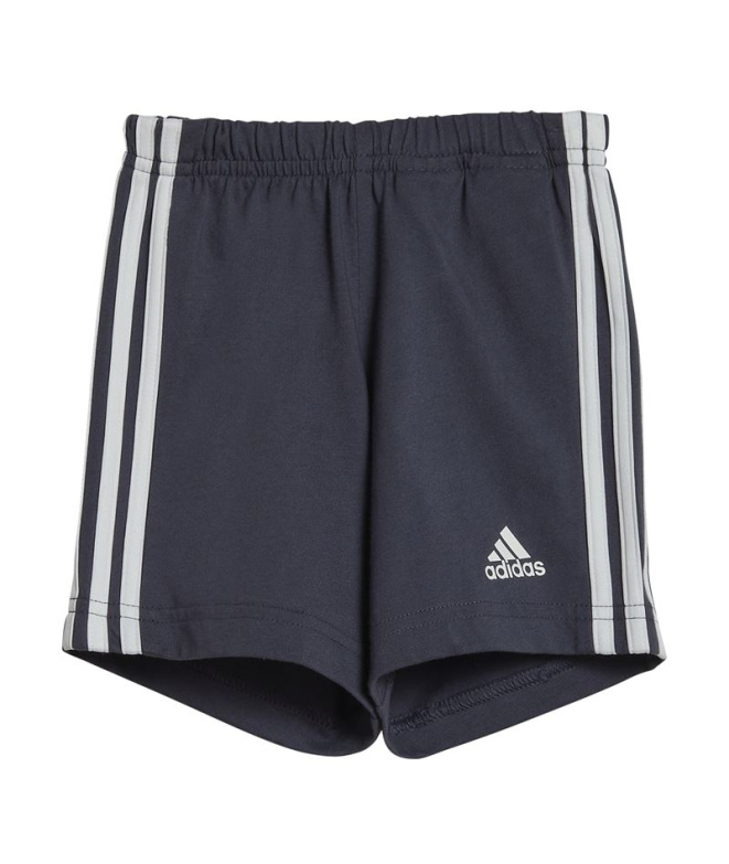 Conjunto adidas 3 Bandas Crianças Vermelho