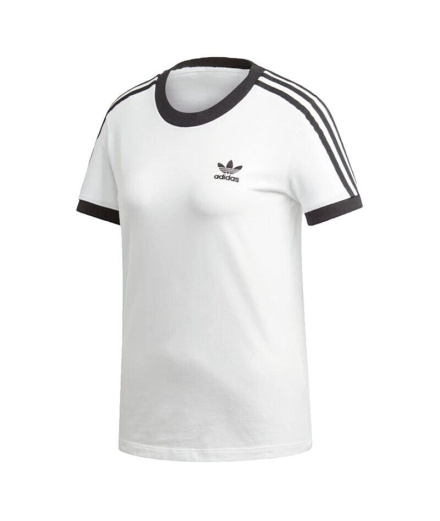 Camiseta adidas 3 Bandas Mulher Branco