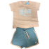 Set Champion T-shirt e fato de treino bebé bege
