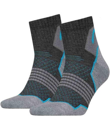 Meias curtos de montanha Head Hiking 2PK Cinza/Azul