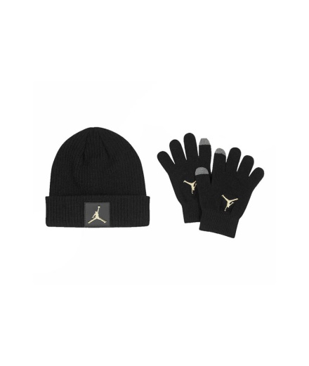 Set Nike Metal Jumpman Patch Beanie Set Infantil...
