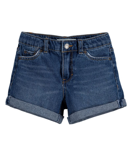 Pantalons Levi's Girlfriend Shorty Fille Bleu