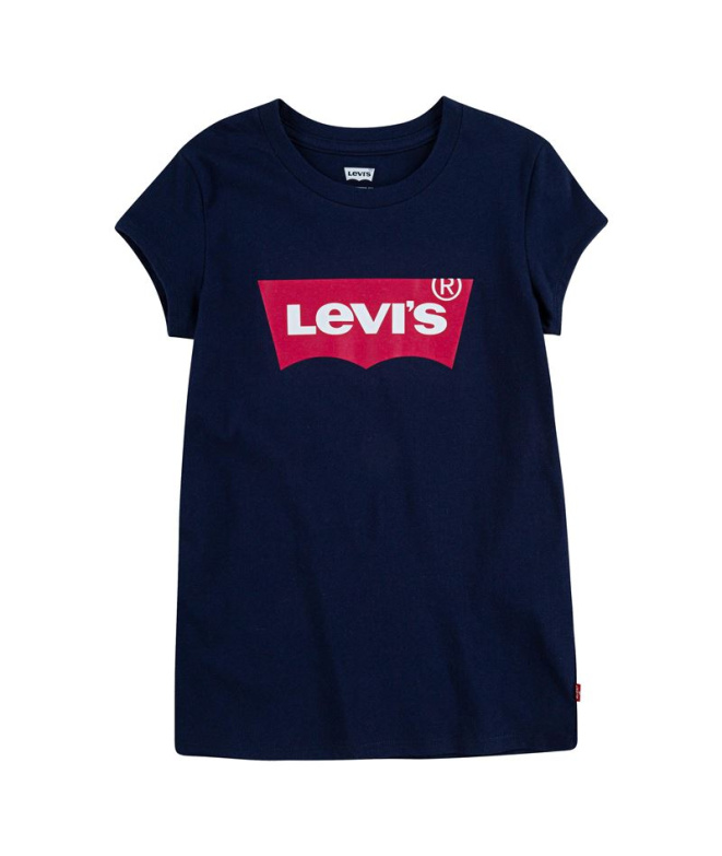Camiseta Levi's Batwing Manga curta Girl Azul...