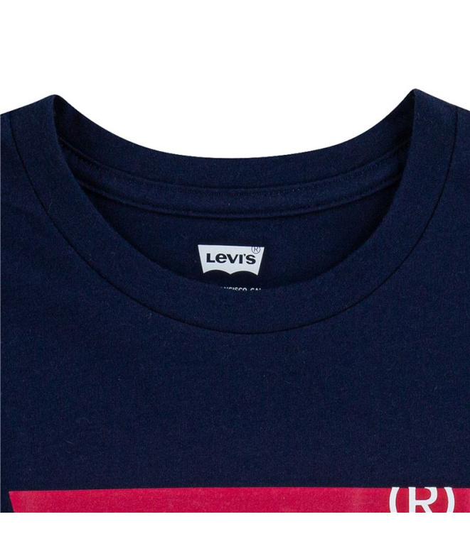Camiseta Levi's Batwing Manga curta Girl Azul...