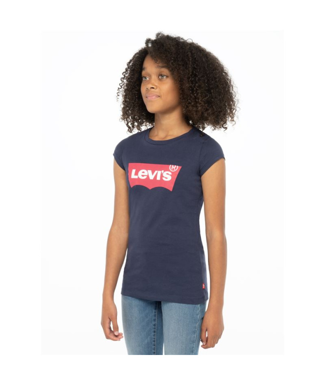 Camiseta Levi's Batwing Manga curta Girl Azul...