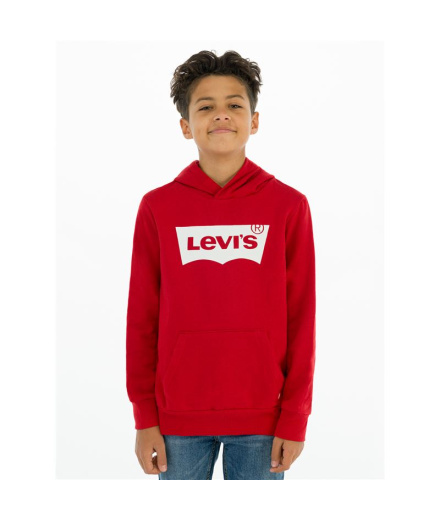 Sudadera Levi's Batwing Screenprint Hoodie Red/ White Niño